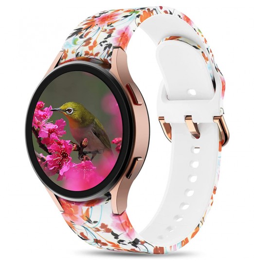 Correa de repuesto para reloj de silicona con patrón de impresión para Samsung Galaxy Watch4/5