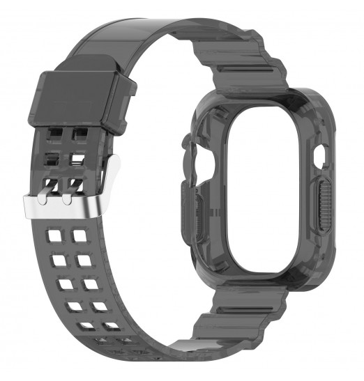 Correa de reloj de cristal transparente, pulsera para, iwatch Ultra 49mmc