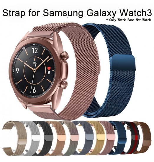 Correa de metal para Samsung Galaxy Watch 4 5 Active 2 40mm 44mm Banda con estuche Tpu Protector de pantalla Reloj 3 Pulsera de bucle magnético