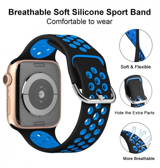 Reloj deportivo de repuesto transpirable para Apple Watch Se/ultra Iwatch Series 8 7 6 5 4 3 2, sin reloj