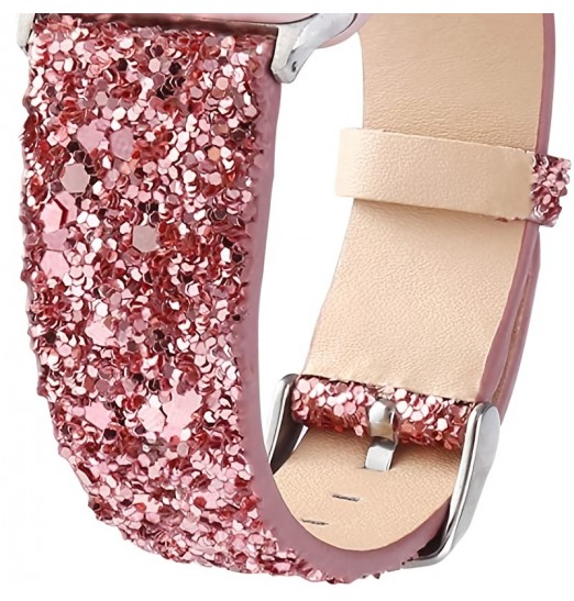 Bandas brillantes compatibles con Apple Watch Band 38 mm 40 mm 41 mm 42 mm 44 mm 45 mm 49 mm Mujeres, Iwatch Correa Shiny Bling Glitter Pulsera de cuero para Apple Watch Series 8 7 6 5 4 3 2 1 Se Ultra