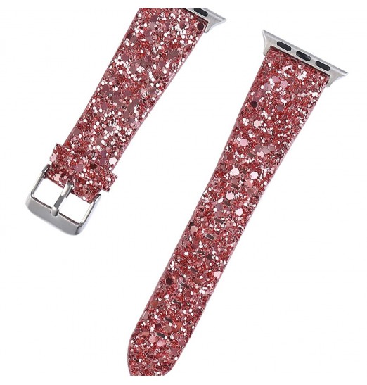 Bandas brillantes compatibles con Apple Watch Band 38 mm 40 mm 41 mm 42 mm 44 mm 45 mm 49 mm Mujeres, Iwatch Correa Shiny Bling Glitter Pulsera de cuero para Apple Watch Series 8 7 6 5 4 3 2 1 Se Ultra