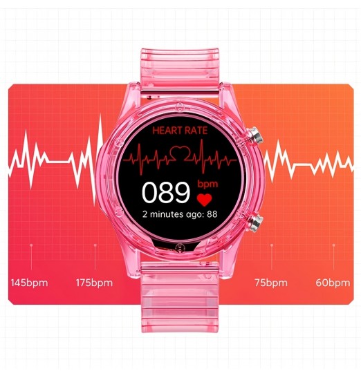 Reloj inteligente con monitor de ritmo cardíaco, rastreador de ejercicios Ip68 a prueba de agua, notificación de mensaje de llamada, reloj de salud deportivo para hombres, mujeres y niños