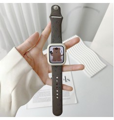 Correa de reloj Correa de reloj de silicona suave con patrón de hueso y pata para Apple Watch 38/40/41 mm, 42/44/45/49 mm