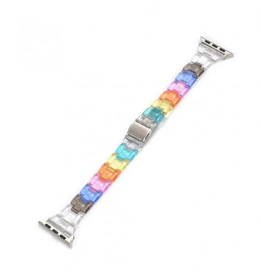 Correa de color transparente para Apple Watch Series 8/7/6/se/5/4 Diseño de cintura pequeña para Iwatch 45/44/42/41/40/38mm