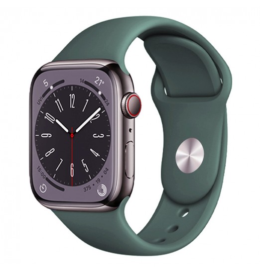 Correa de reloj de silicona de color sólido para iwatch 8/7/6/5/4/3