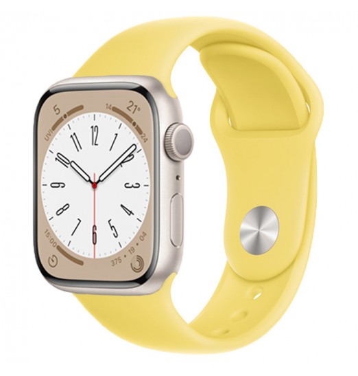 Correa de reloj de silicona de color sólido para iwatch 8/7/6/5/4/3