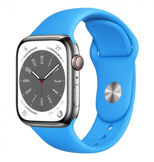 Correa de reloj de silicona de color sólido para iwatch 8/7/6/5/4/3