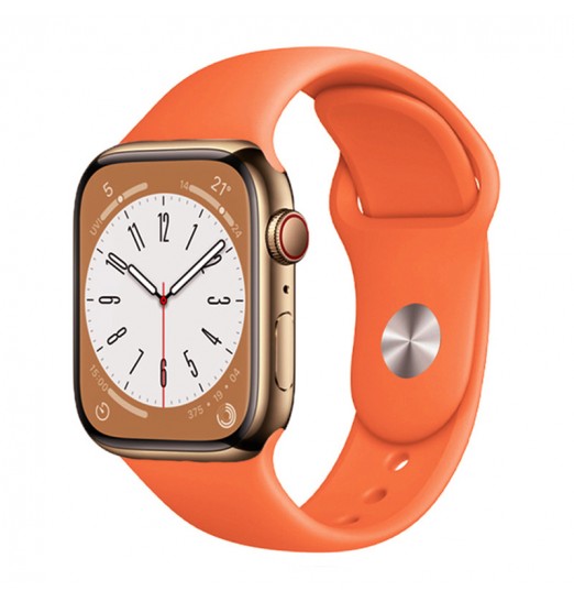 Correa de reloj de silicona de color sólido para iwatch 8/7/6/5/4/3