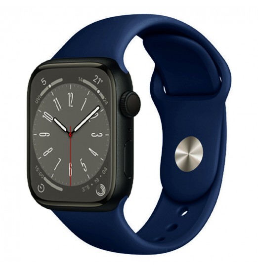 Correa de reloj de silicona de color sólido para iwatch 8/7/6/5/4/3