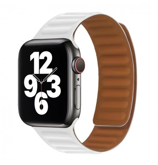 Correa de enlace de silicona sin reloj Bucle magnético para Apple Watch Band 45 mm 44 mm 40 mm 38 mm Iwatch Series 8 7 6 Se 5 4 3 2 Pulsera deportiva 42 mm 41 mm, sin reloj