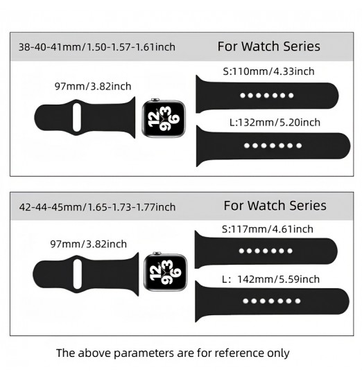 Smart Watch Classic Sport Band para Apple Watch, banda de silicona para, iwatch 45678/se, sin reloj