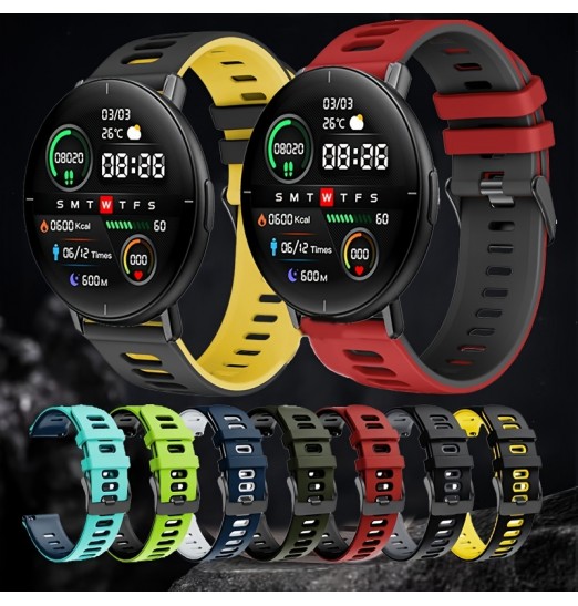 Correas de silicona de doble color para Mibro Lite/pulseras de correa de reloj inteligente de color para Xiaomi Mibro Air/mijia correa de cuarzo