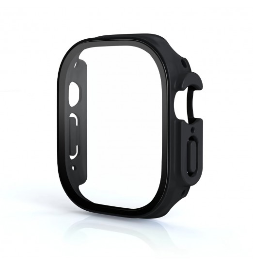 Estuche de vidrio templado para Apple Watch Ultra 49 mm Cubierta Protector de pantalla incorporado Cobertura completa para Iwatch Series Ultra Cases