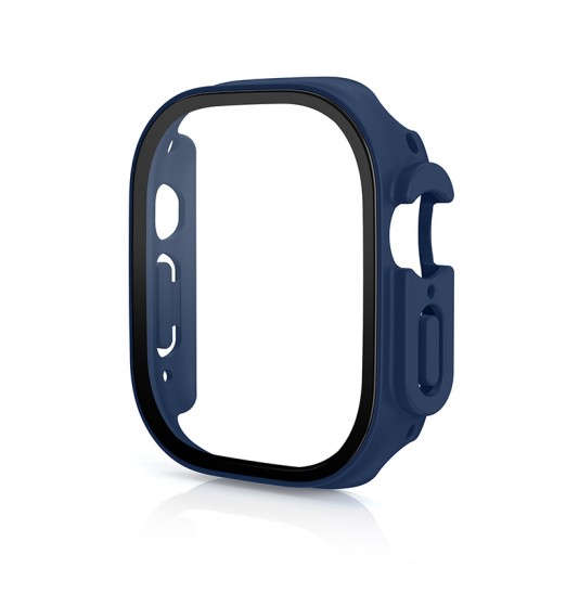 Estuche de vidrio templado para Apple Watch Ultra 49 mm Cubierta Protector de pantalla incorporado Cobertura completa para Iwatch Series Ultra Cases