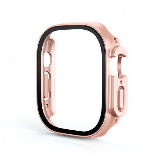 Estuche de vidrio templado para Apple Watch Ultra 49 mm Cubierta Protector de pantalla incorporado Cobertura completa para Iwatch Series Ultra Cases