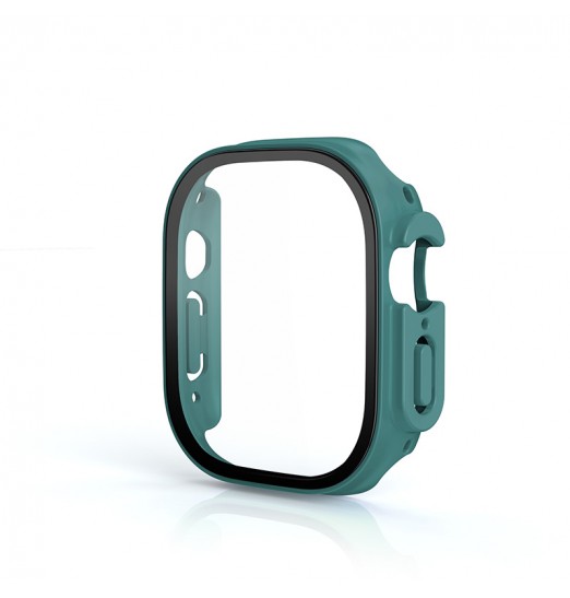 Estuche de vidrio templado para Apple Watch Ultra 49 mm Cubierta Protector de pantalla incorporado Cobertura completa para Iwatch Series Ultra Cases