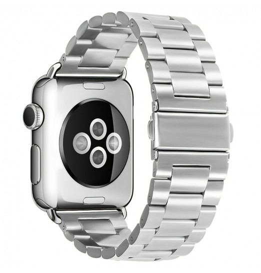 Simpeak Slim Band para Apple Watch Series 8 41 mm, mujeres, hombres, acero inoxidable sólido, correa de repuesto para negocios para Iwatch Series 8 7 (41 mm) 6 Se 5 4 (40 mm) Serie 3 (38 mm), plata