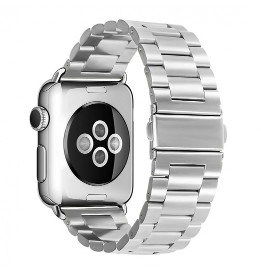 Simpeak Slim Band para Apple Watch Series 8 41 mm, mujeres, hombres, acero inoxidable sólido, correa de repuesto para negocios para Iwatch Series 8 7 (41 mm) 6 Se 5 4 (40 mm) Serie 3 (38 mm), plata