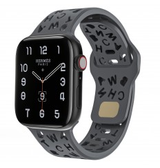 Nuevas correas de reloj inteligente de silicona compatibles con Apple Watch 38 mm 40 mm 41 mm 42 mm 44 mm 45 mm 49 mm Letras de moda deportivas suaves y elásticas Hollow Out Pulseras de repuesto para hombres y mujeres para Iwatch8 7 6 5 Se 4 3 2 1 Ultra