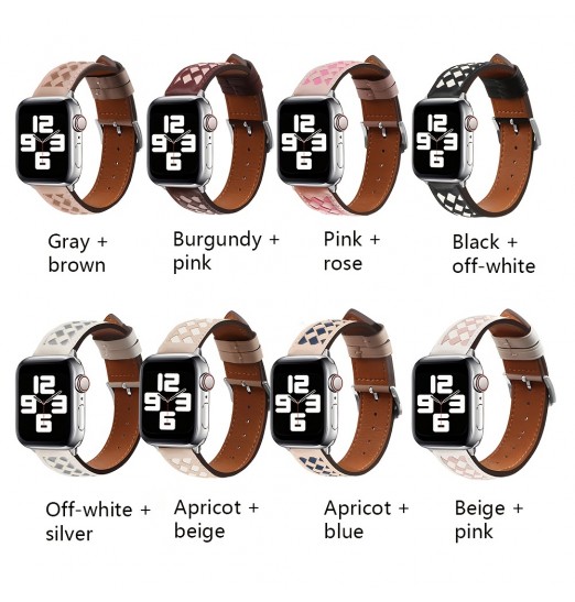 Correas de cuero compatibles con reloj Band38mm40mm41mm 42mm44mm45mm49mm, pulsera trenzada correa de repuesto de pulsera de cuero genuino para iwatch Series / se 8 7 6 5 4