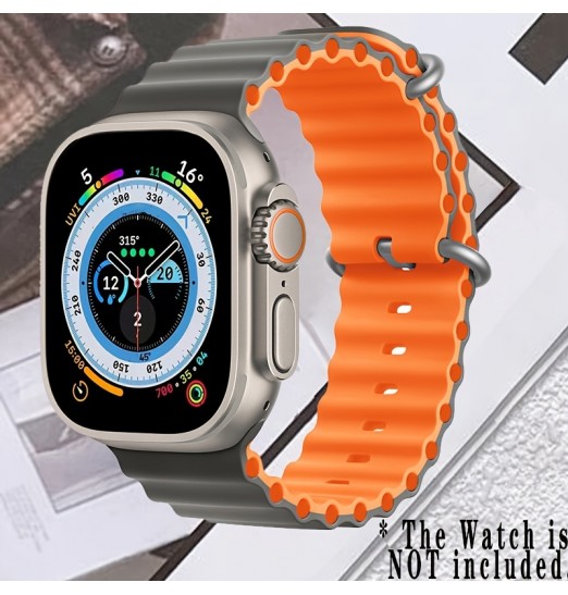 Ocean Bands para Apple Watch, Ultra 49 mm 45 mm 44 mm 42 mm 40 mm 38 mm, bandas ajustables de silicona Sport Loop para hombres y mujeres para Iwatch Band Collection 8 7 6 5 4 3 2 1 Se