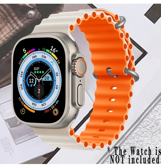 Ocean Bands para Apple Watch, Ultra 49 mm 45 mm 44 mm 42 mm 40 mm 38 mm, bandas ajustables de silicona Sport Loop para hombres y mujeres para Iwatch Band Collection 8 7 6 5 4 3 2 1 Se