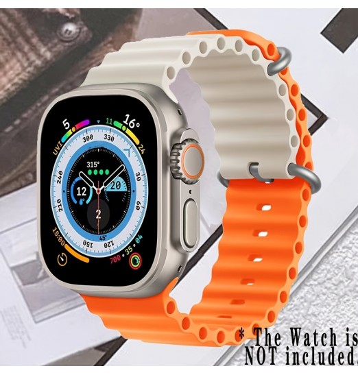 Ocean Bands para Apple Watch, Ultra 49 mm 45 mm 44 mm 42 mm 40 mm 38 mm, bandas ajustables de silicona Sport Loop para hombres y mujeres para Iwatch Band Collection 8 7 6 5 4 3 2 1 Se