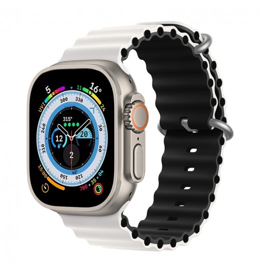 Ocean Bands para Apple Watch, Ultra 49 mm 45 mm 44 mm 42 mm 40 mm 38 mm, bandas ajustables de silicona Sport Loop para hombres y mujeres para Iwatch Band Collection 8 7 6 5 4 3 2 1 Se