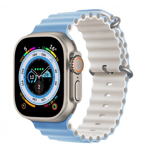 Ocean Bands para Apple Watch, Ultra 49 mm 45 mm 44 mm 42 mm 40 mm 38 mm, bandas ajustables de silicona Sport Loop para hombres y mujeres para Iwatch Band Collection 8 7 6 5 4 3 2 1 Se