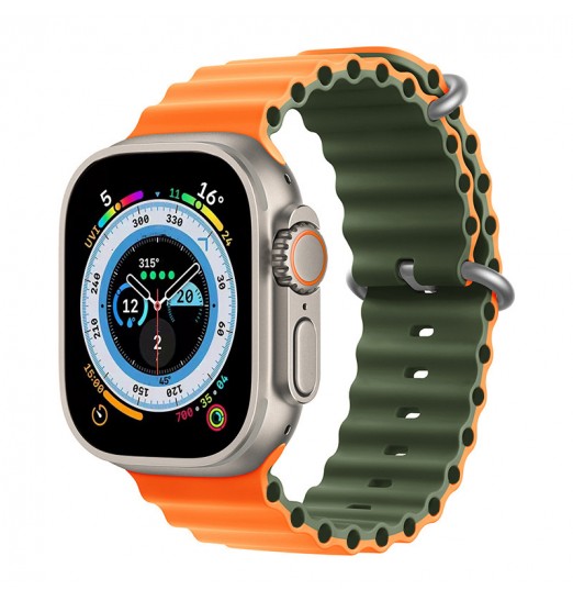 Ocean Bands para Apple Watch, Ultra 49 mm 45 mm 44 mm 42 mm 40 mm 38 mm, bandas ajustables de silicona Sport Loop para hombres y mujeres para Iwatch Band Collection 8 7 6 5 4 3 2 1 Se