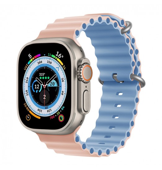 Ocean Bands para Apple Watch, Ultra 49 mm 45 mm 44 mm 42 mm 40 mm 38 mm, bandas ajustables de silicona Sport Loop para hombres y mujeres para Iwatch Band Collection 8 7 6 5 4 3 2 1 Se