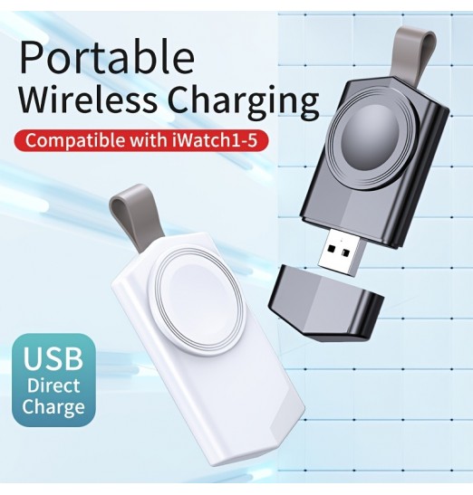 Cargador inalámbrico Usb portátil para Apple Watch Iwatch 1/2/3/4 5/6/7 Se Carga inalámbrica de succión magnética