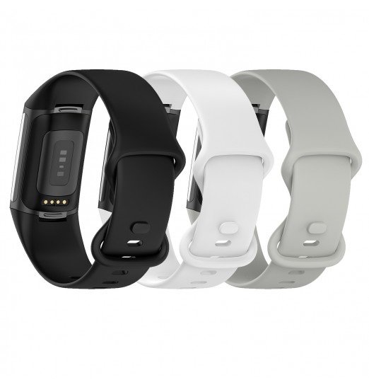 Paquete de 3 bandas Charge 5 compatibles con Fitbit Charge 5 Bands mujeres hombres, correa de pulsera ajustable de silicona suave Charge 5 para Fitbit Charge 5