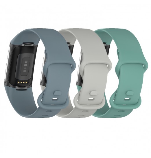 Paquete de 3 bandas Charge 5 compatibles con Fitbit Charge 5 Bands mujeres hombres, correa de pulsera ajustable de silicona suave Charge 5 para Fitbit Charge 5