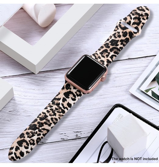 Correa con estampado de leopardo a la moda para Apple Watch 38mm/40mm/41mm/42mm/44mm/45mm/49mm Iwatch Ultra/se/series 8/7/6/5/4/3/2/1