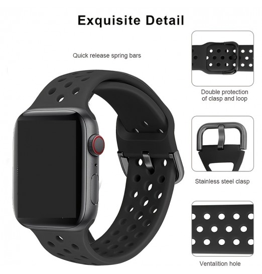 Correa de reloj de silicona para Apple Watch Band 44mm 42mm 45mm 38mm Pulsera Correa deportiva para Apple Watch Band Ulta 49 mm 40 41 mm