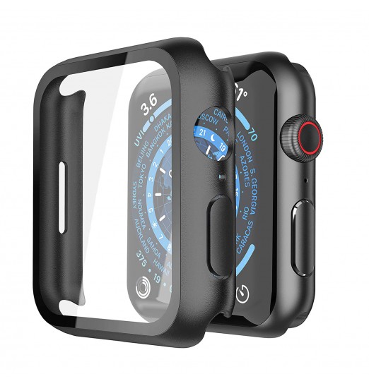 Funda protectora de pantalla de vidrio templado para Apple Watch Series 7