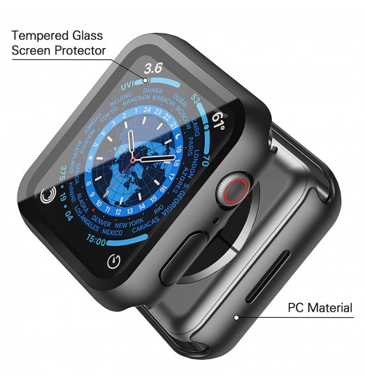 Funda protectora de pantalla de vidrio templado para Apple Watch Series 7