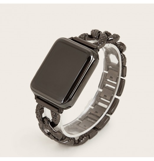 La correa de metal de joyería con pulsera de diamantes de imitación de diamantes de Bling es adecuada para Apple Watch1-6 Generation Apple Smart Watch