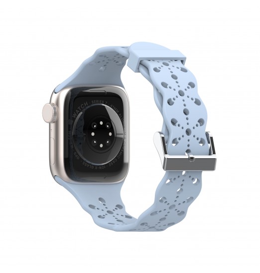 Correa De Silicona Con Hebilla De Acero Inoxidable Para Apple Watch 38/40/41/42/44/45mm