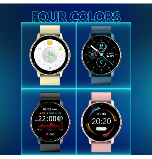 Reloj inteligente de moda para hombres y mujeres Rastreador de ejercicios multifuncional Monitoreo de la presión arterial del ritmo cardíaco Reloj inteligente deportivo Compatible con sistemas Android e Ios