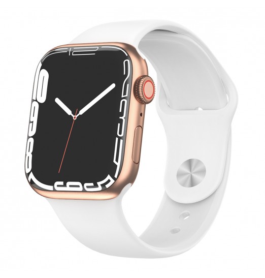 Banda de reloj deportivo de silicona suave duradera blanca para Apple Watch Series 38/40/41 mm, 42/44/45/49 mm