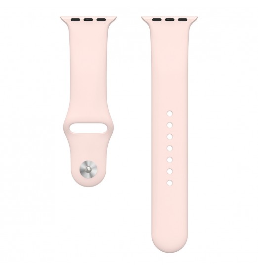 Banda de reloj deportivo de silicona suave duradera blanca para Apple Watch Series 38/40/41 mm, 42/44/45/49 mm