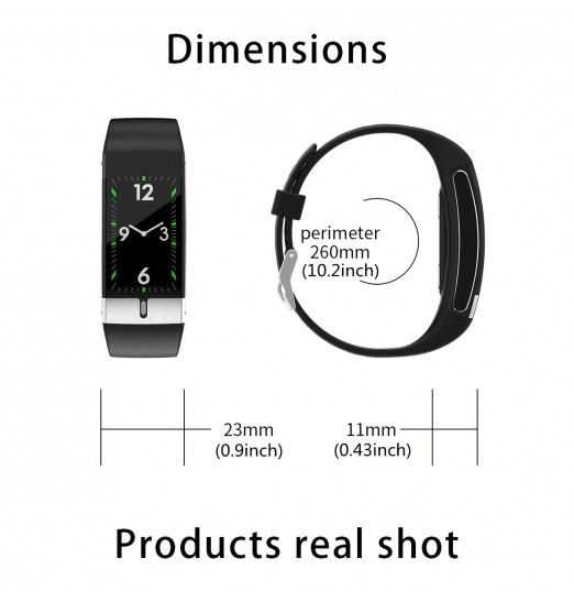 Nuevo reloj inteligente E66, pulsera, podómetro deportivo, resistente al agua