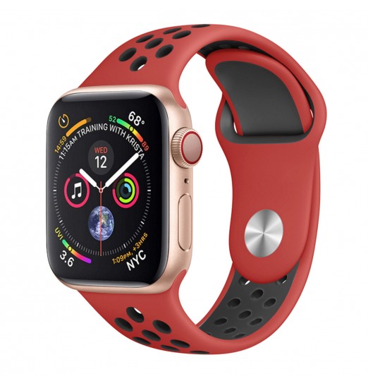 Correa de silicona para Apple Watch Series 38/40/41/42/44/45/49 mm, Smart Watch Soft Band