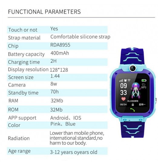 Reloj inteligente para niños gps posicionamiento reloj inteligente