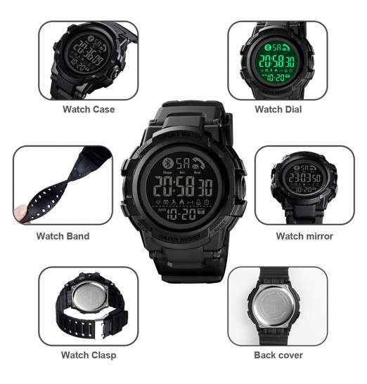 Reloj deportivo impermeable Bluetooth Smart para hombre