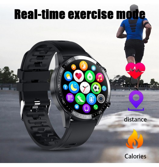 Multifuncional deportes bluetooth llamada información empuje podómetro reloj inteligente