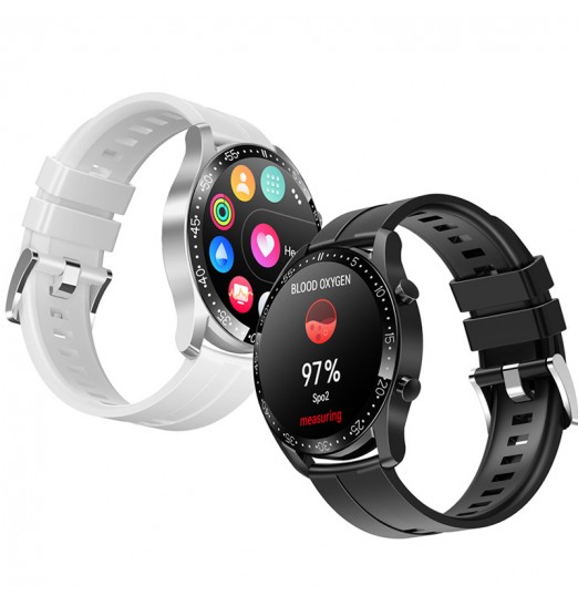 Multifuncional deportes bluetooth llamada información empuje podómetro reloj inteligente